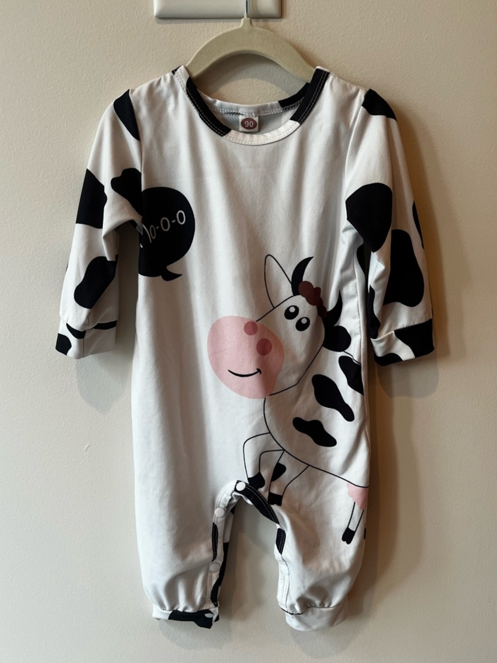 Cow Print Pink-Nosed Baby One-Piece Romper